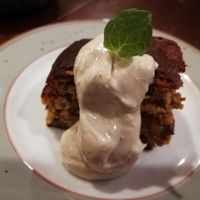 Amazake cream cake ??? (Not sure, but great anyway) at Future Food Cafe Restaurant Tubu Tubu in Tokyo