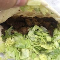 Soya kebab in pitta with salad at Pennfields Plaice in Wolverhampton