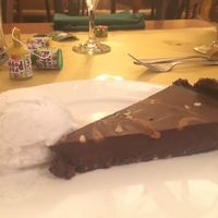 Praline chocolate tart at The Clock Tower in Cheltenham