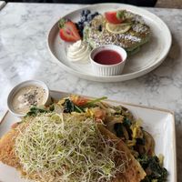 Happy us 😀  at The Moth Cafe - Downtown in Edmonton