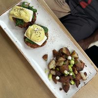 Crab cake benny at The Moth Cafe - Downtown in Edmonton