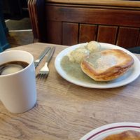 Vegan pie and mash with liquor at Goddards at Greenwich in South East London