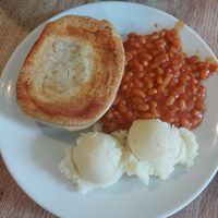 Pie, mash & beans at Goddards at Greenwich in South East London