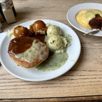 Pie and Mash - I couldn’t decide between gravy and liquor - so I had both!  at Goddards at Greenwich in South East London