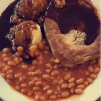 Soya pie and mash at Goddards at Greenwich in South East London