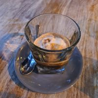 Vegan affogato with frangelico. Decaf available and tasty at La Casina  in Naturaliste