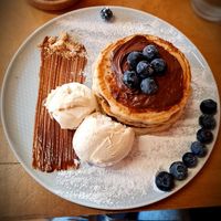 vegan pancakes at Kibble Bakery in Skipton