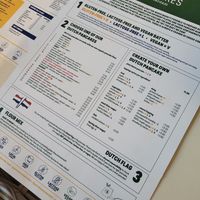 Menu at Pancakes - Prins Hendrikkade in Amsterdam