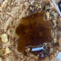 Banana and syrup   at Pancakes - Prins Hendrikkade in Amsterdam