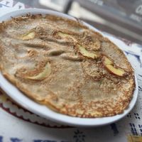Plain with apple  at Pancakes - Prins Hendrikkade in Amsterdam