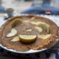 Lemon sugar with apple added   at Pancakes - Prins Hendrikkade in Amsterdam