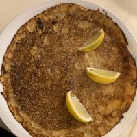 Lemon and sugar pancake  at Pancakes - Prins Hendrikkade in Amsterdam
