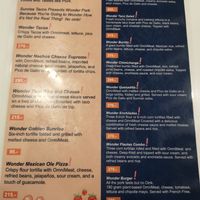 Menu with mock pork at Sunrise Tacos in Bangkok