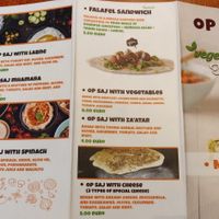 Menu (Jan. 2019) at Op Saj in Utrecht