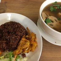 Lotus Soup w Brown Rice at Maitree Cafe 慈素轩 in Central Singapore