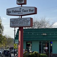 The sign that drew us in.  at Las Palmas Taco Bar in Santa Cruz