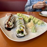 From left to right: Dirty Hippie Roll, Futo-Veggie Roll, Navajo Roll  at Zen of Sushi in Port St Lucie
