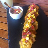 Tostones were absolutely delicious!!!! at La Bruja Vegan Foods in Antigua
