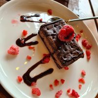 Brownie ice cream at La Bruja Vegan Foods in Antigua