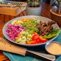  at La Bruja Vegan Foods in Antigua