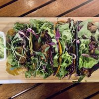 Tacos au tempeh fumé 🌮   at La Bruja Vegan Foods in Antigua