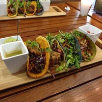 Tempeh Tacos at La Bruja Vegan Foods in Antigua