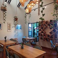 Inside at La Bruja Vegan Foods in Antigua