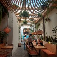 Inside at La Bruja Vegan Foods in Antigua