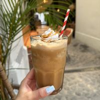 Macadamia milk caramel frappe!  at La Bruja Vegan Foods in Antigua