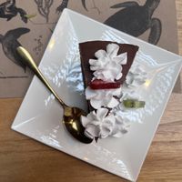 This cake is incredible!   at La Bruja Vegan Foods in Antigua