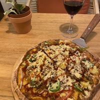 Make your own pizza  at La Bruja Vegan Foods in Antigua