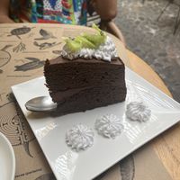 Chocolate cake   at La Bruja Vegan Foods in Antigua