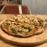 Green Family Pizzaa  at La Bruja Vegan Foods in Antigua