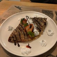 Crepe (sooooo good) at La Bruja Vegan Foods in Antigua