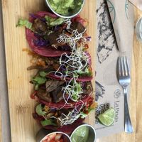   at La Bruja Vegan Foods in Antigua