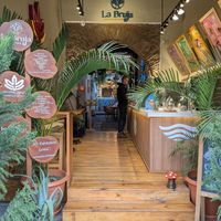 Entrance at La Bruja Vegan Foods in Antigua