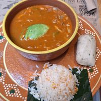 Pepian, before. at La Bruja Vegan Foods in Antigua