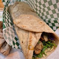 Mediterranean gyro at La Bruja Vegan Foods in Antigua