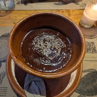 Dessert mole at La Bruja Vegan Foods in Antigua