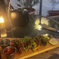 Seitan y hongos tacos  at La Bruja Vegan Foods in Antigua