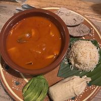 veganized Guatemalan dish   at La Bruja Vegan Foods in Antigua