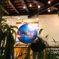 Vegan sign at La Bruja Vegan Foods in Antigua