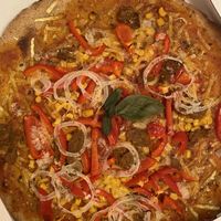 Vegan pizza at Restaurant Pizzeria Dobner in Villach