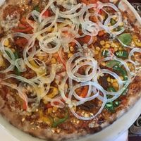 Seitan steak with grilled veggies and gravy  at Restaurant Pizzeria Dobner in Villach