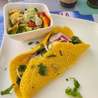 Vegan Vietnamese pancake at Une Cuillère Pour Maman in Bergerac