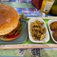 Burger with tahini and tofu (vegan version)  at Une Cuillère Pour Maman in Bergerac