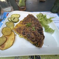 Tarte/pie . The thin crispy potatoes were also delish  at Une Cuillère Pour Maman in Bergerac