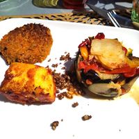 Tian and polenta at Une Cuillère Pour Maman in Bergerac