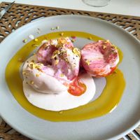 Apricot profiterolles at Une Cuillère Pour Maman in Bergerac