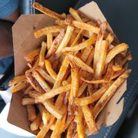 Seasoned fries at Santana's Vegan Grill in Colorado Springs